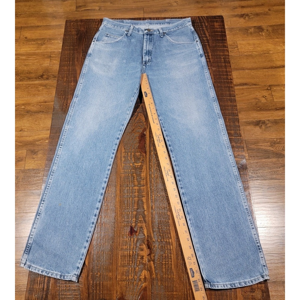 Wrangler Regular Fit Men's Jeans  Light Wash 100% Cotton Denim Straight 34x34